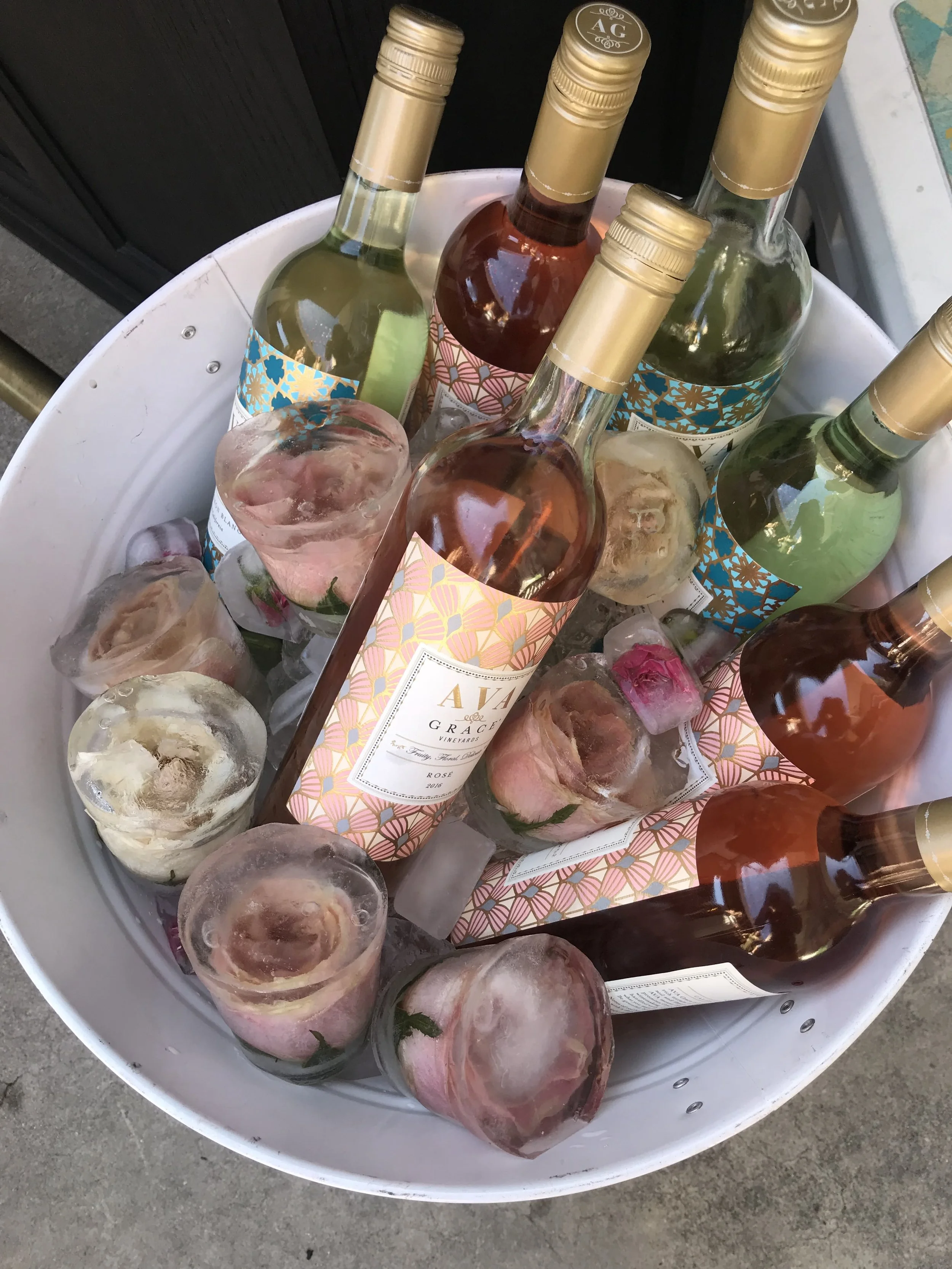 Rose Ice Cubes in Rosé — DIY DARLING