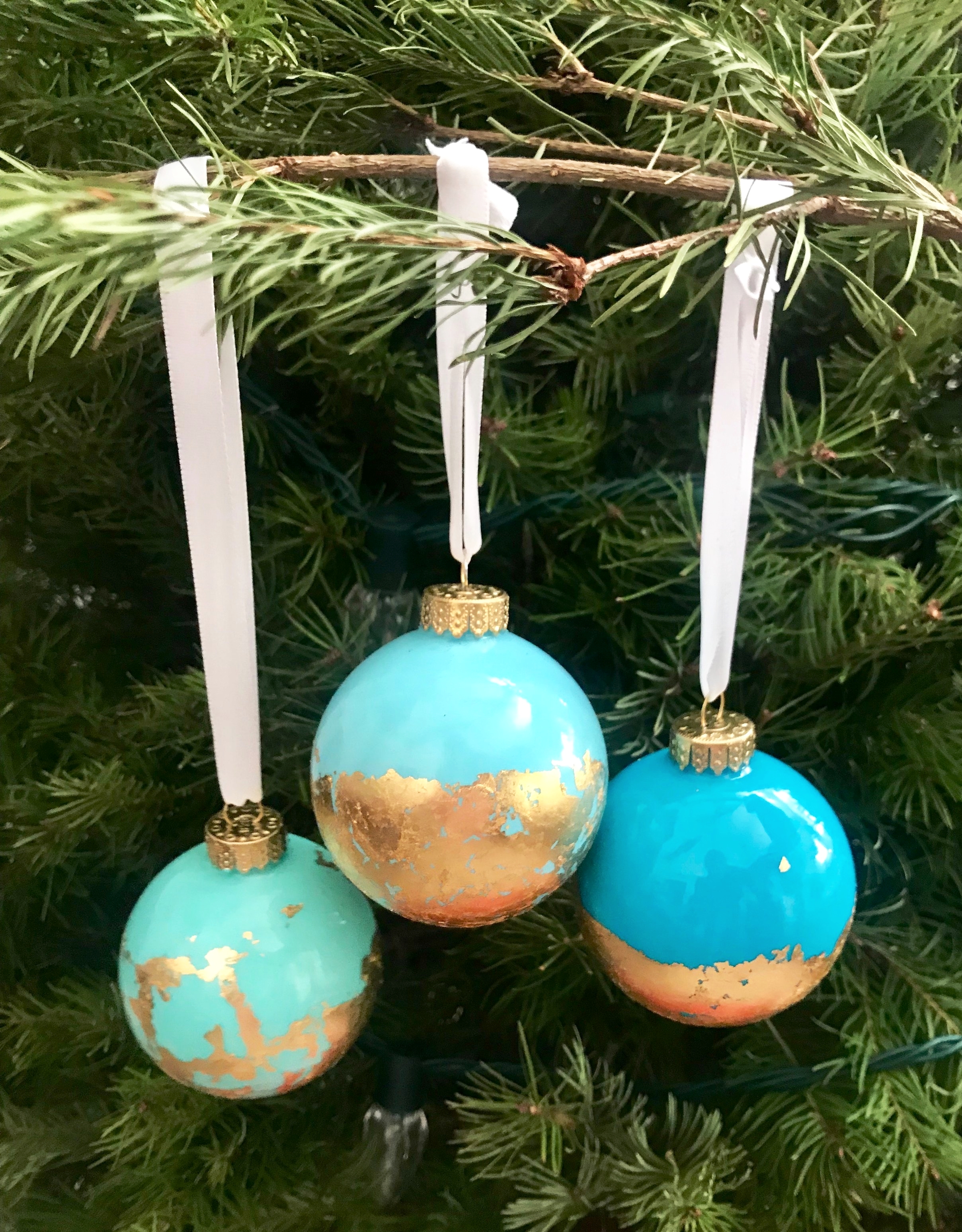 Gold-Foil Christmas Ornaments — DIY DARLING