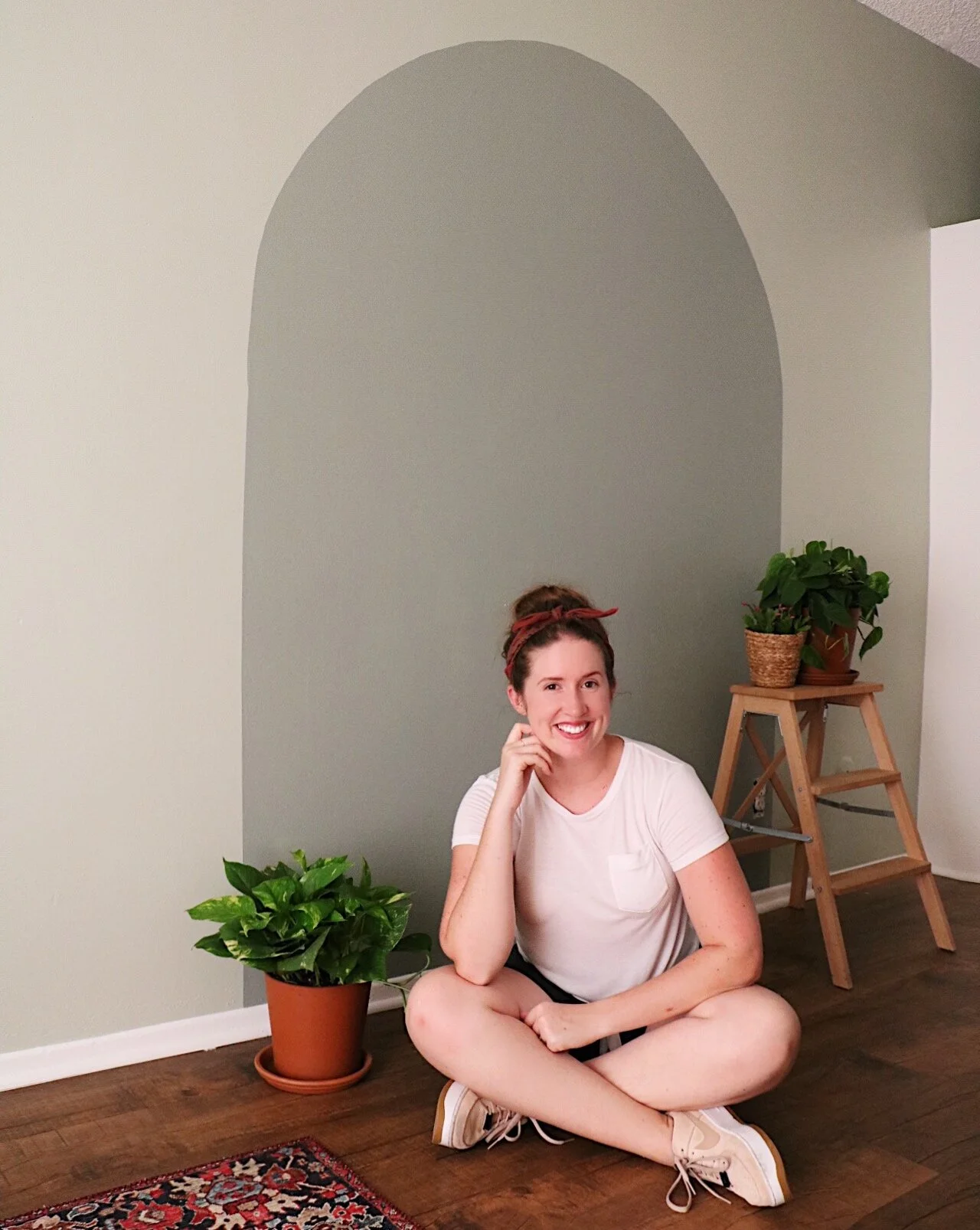 Half-Moon Painted Headboard