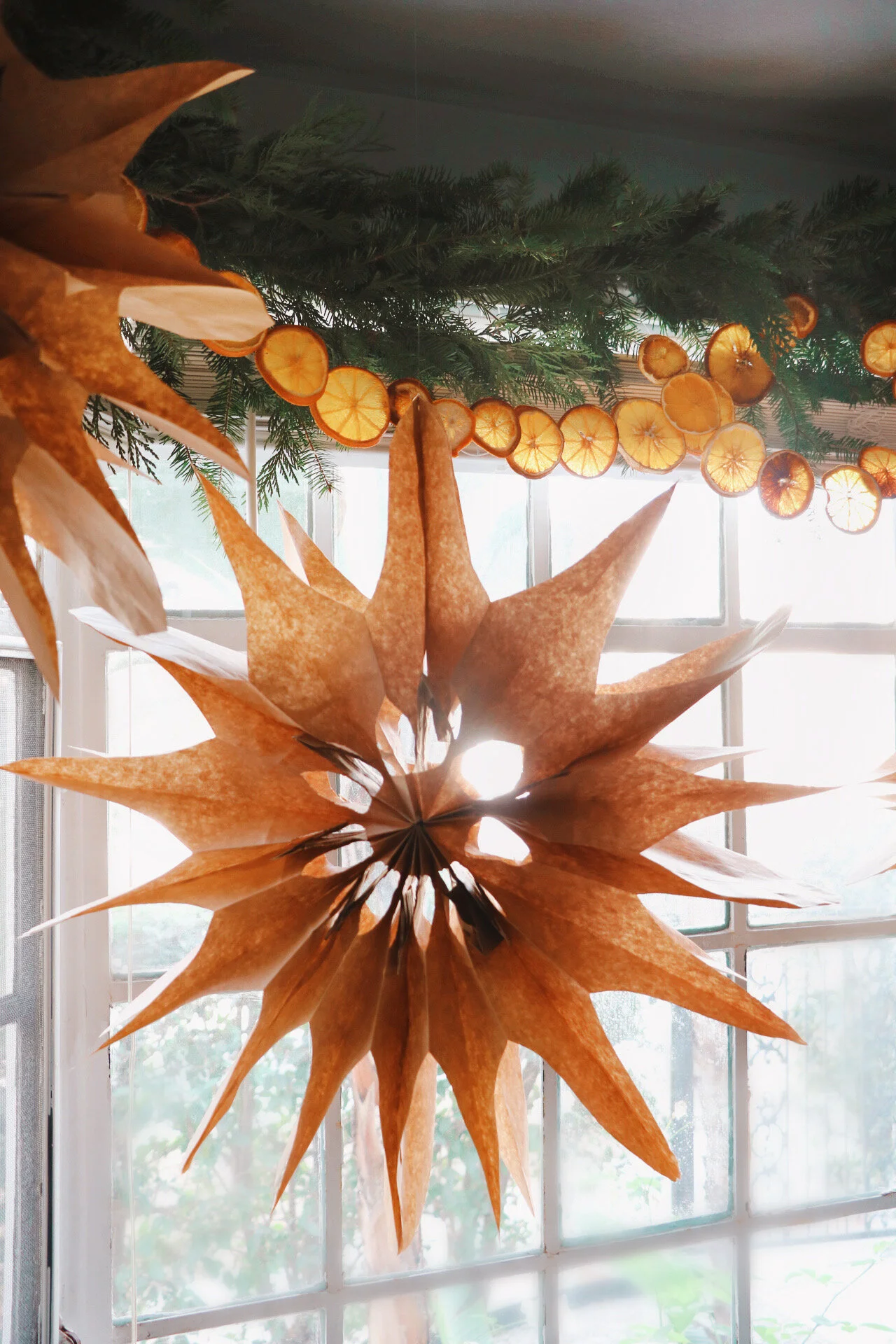 Brown Paper Bag Snowflakes