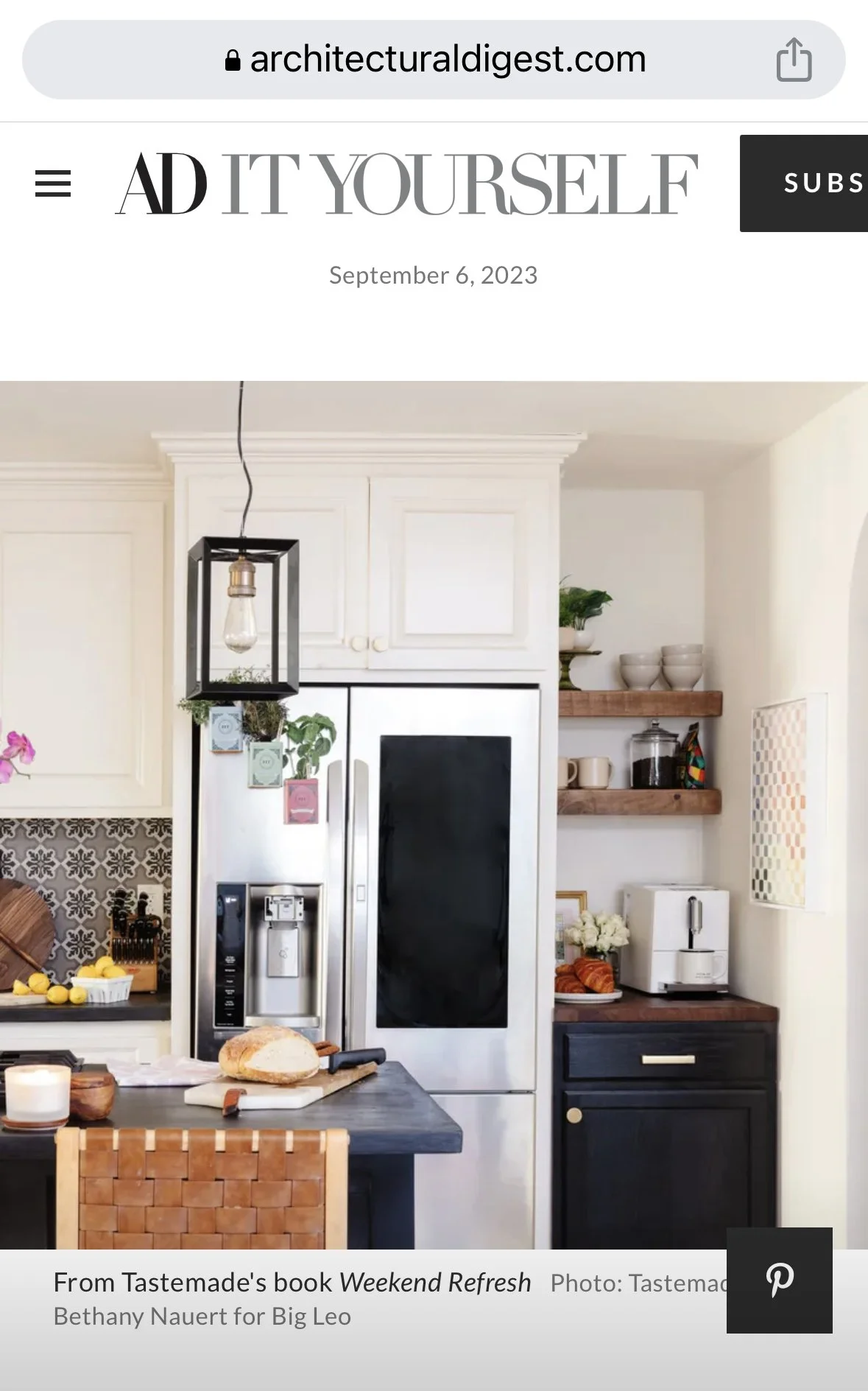 Featured in Architectural Digest!!!