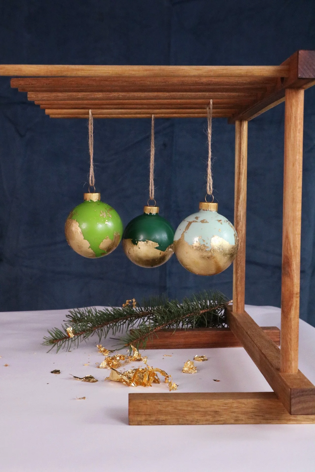 Make Your Own Gold-Foil Christmas Ornaments
