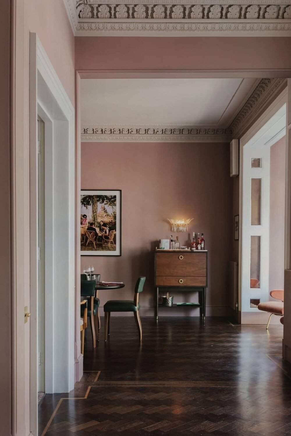 Paint Color Portfolio: Pale Pink Dining Rooms