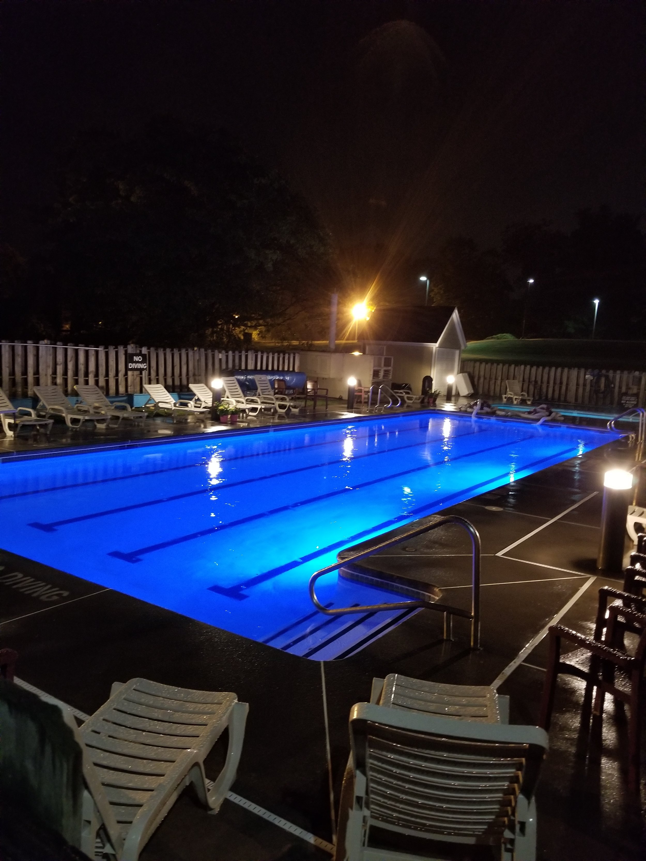 pool during night