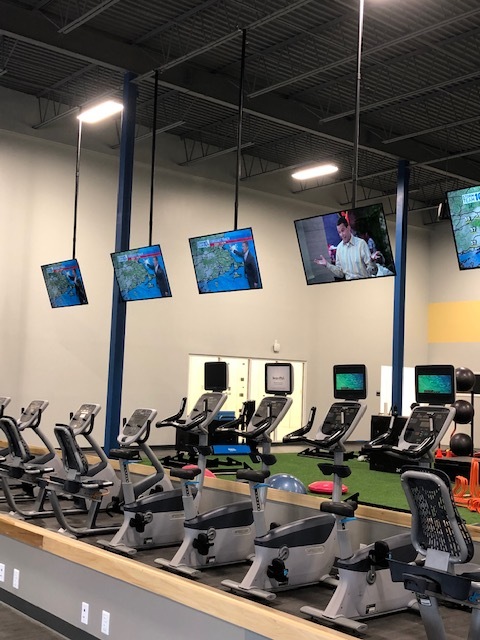 stationary bikes with tvs