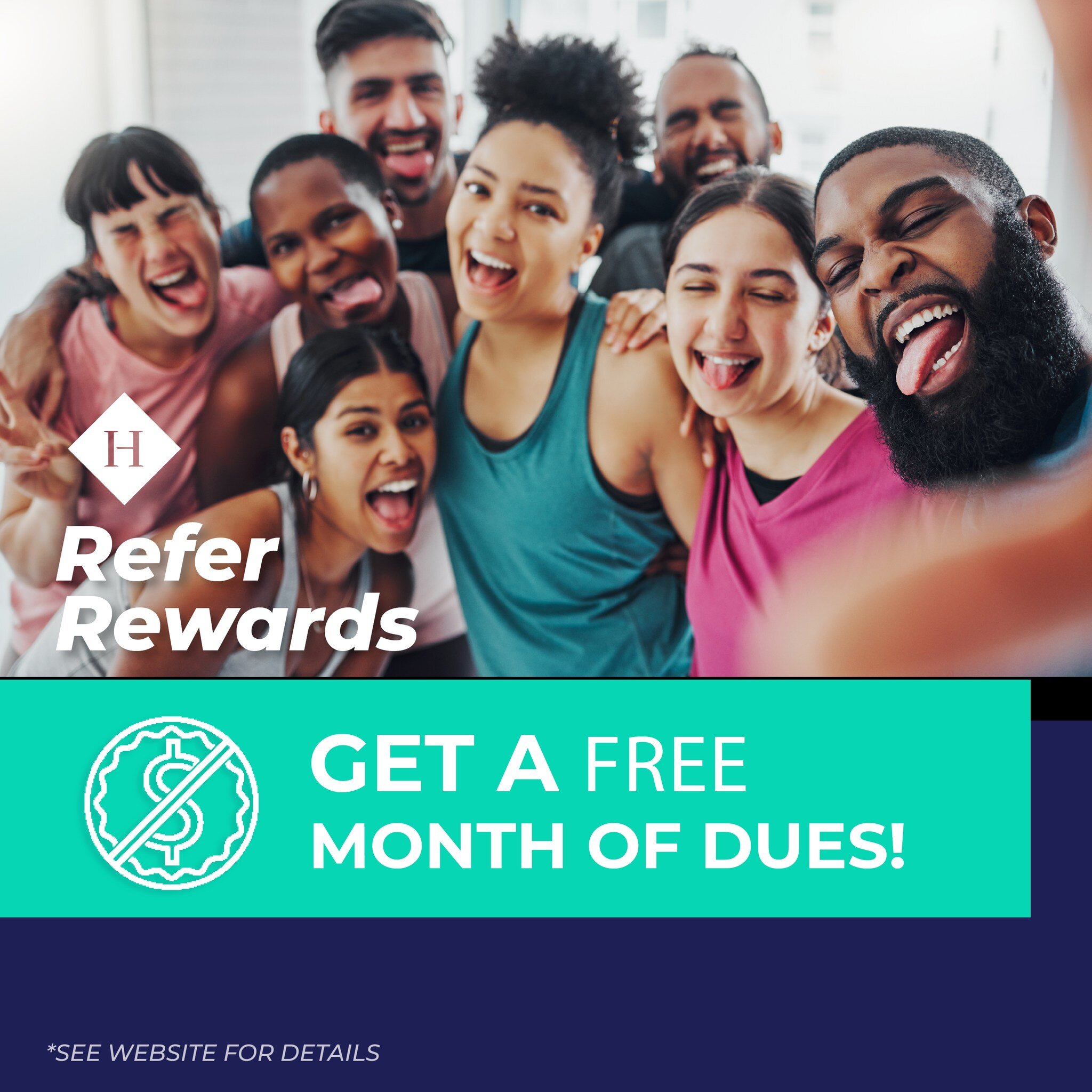 Want to know the secret to staying motivated? Friends!  Refer a friend that joins this month, YOU get a FREE Month of Dues! https://www.healthtrax.com/refer-rewards-may-2023

*See website for details.