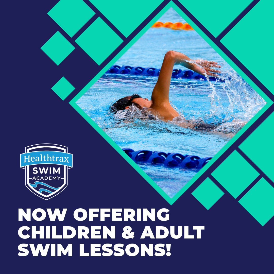 Swim with confidence at Healthtrax! We offer child and adult swim lessons starting at 6 months and up. You&rsquo;re swimmer will develop skills to last a lifetime and make friends at the same time.

Looking for swim lessons for yourself? No problem! 