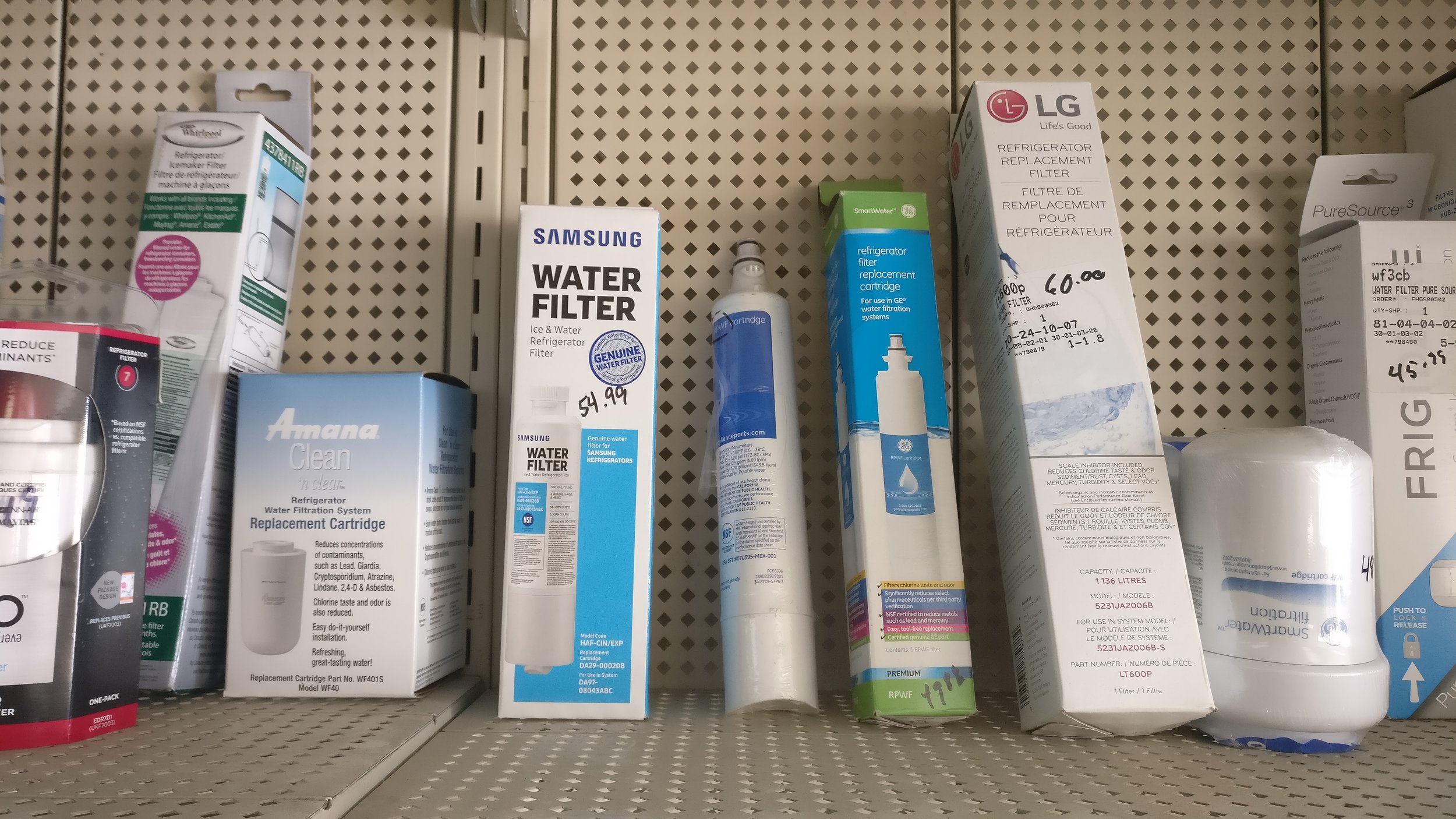  Large selection of water filters! 