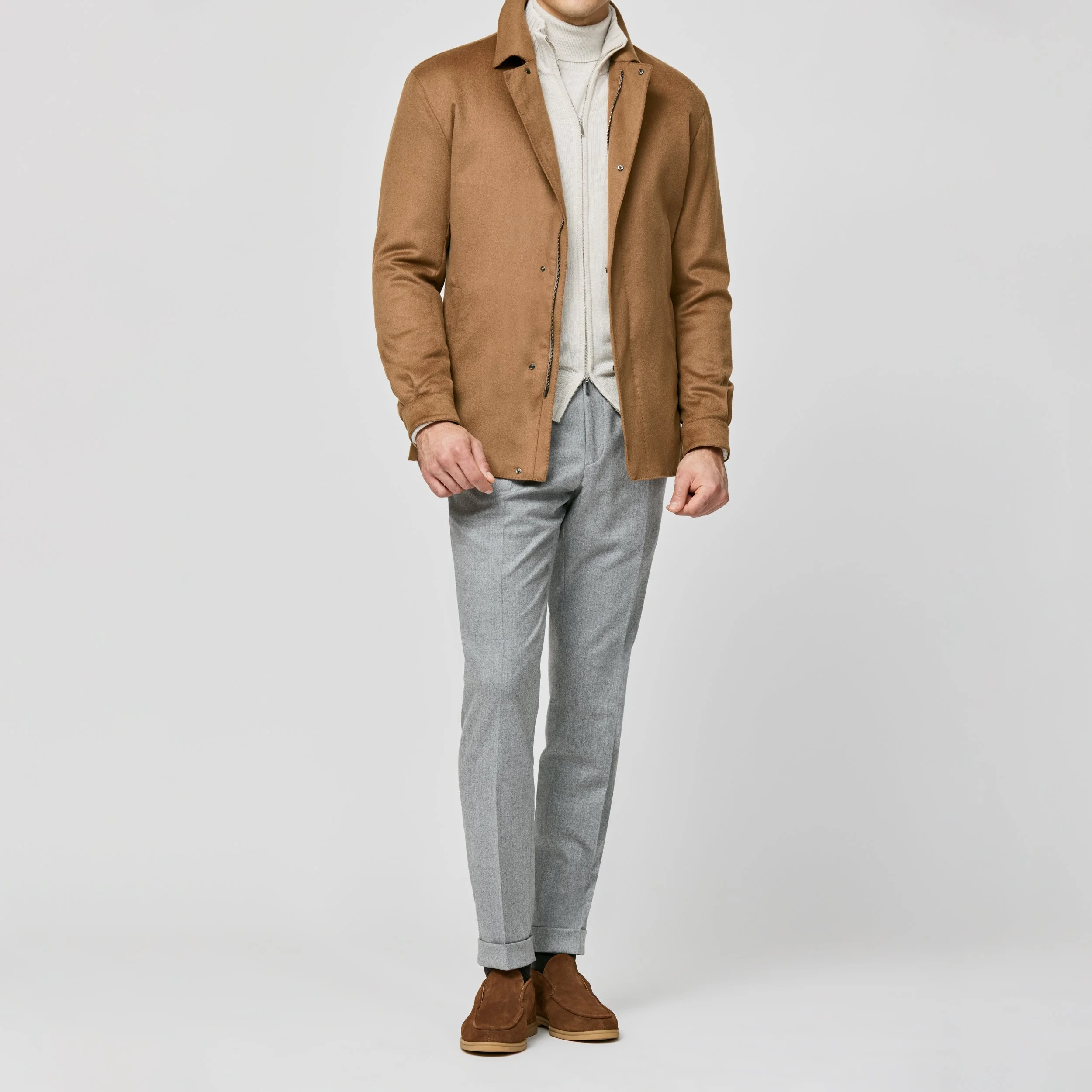 9157 Sport Coat - Cinnamon Brushed Camel Plain Weave