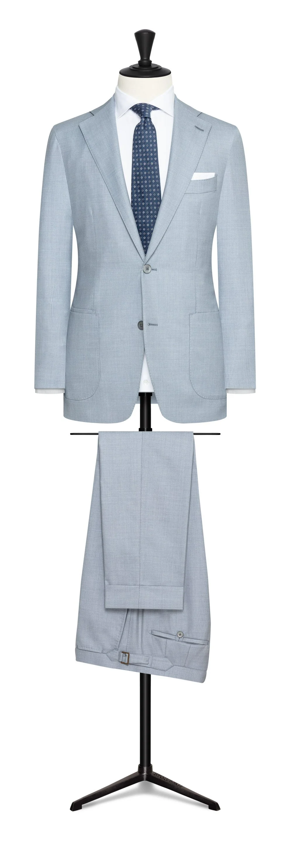 DRS110 Suit - Blue S130 Wool w/ Gray Micro-Check