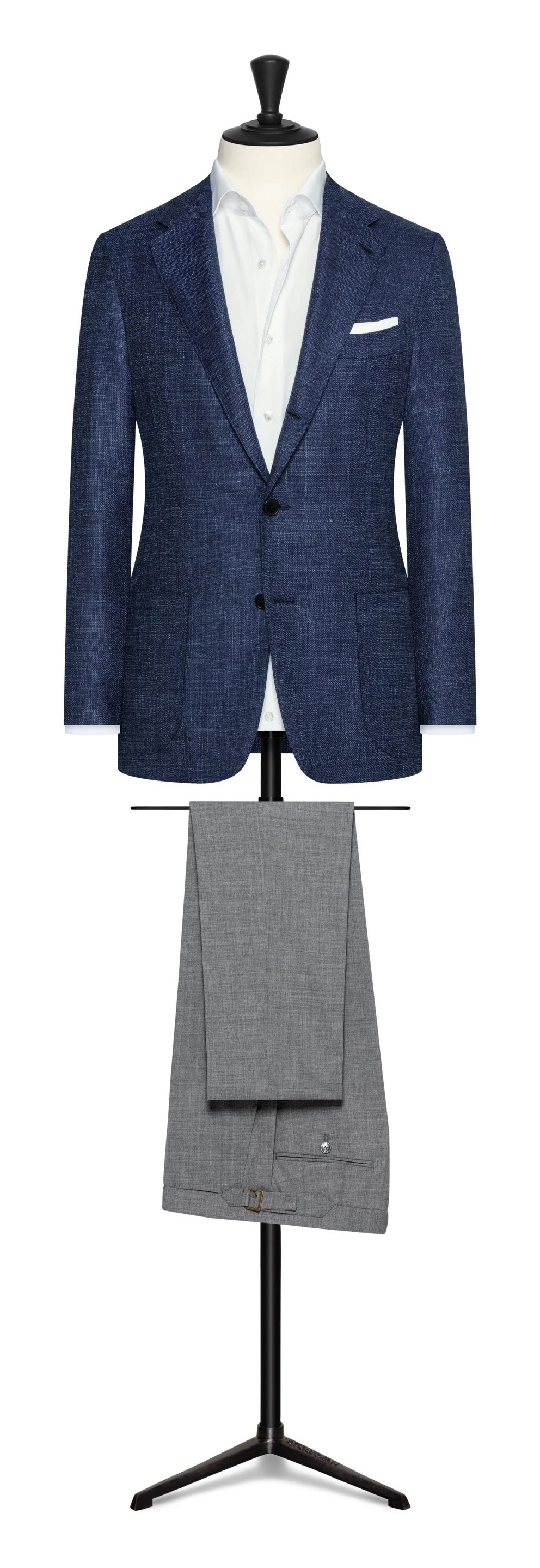 8997 Sport Coat - Indigo Wool-Silk-Linen Open Weave