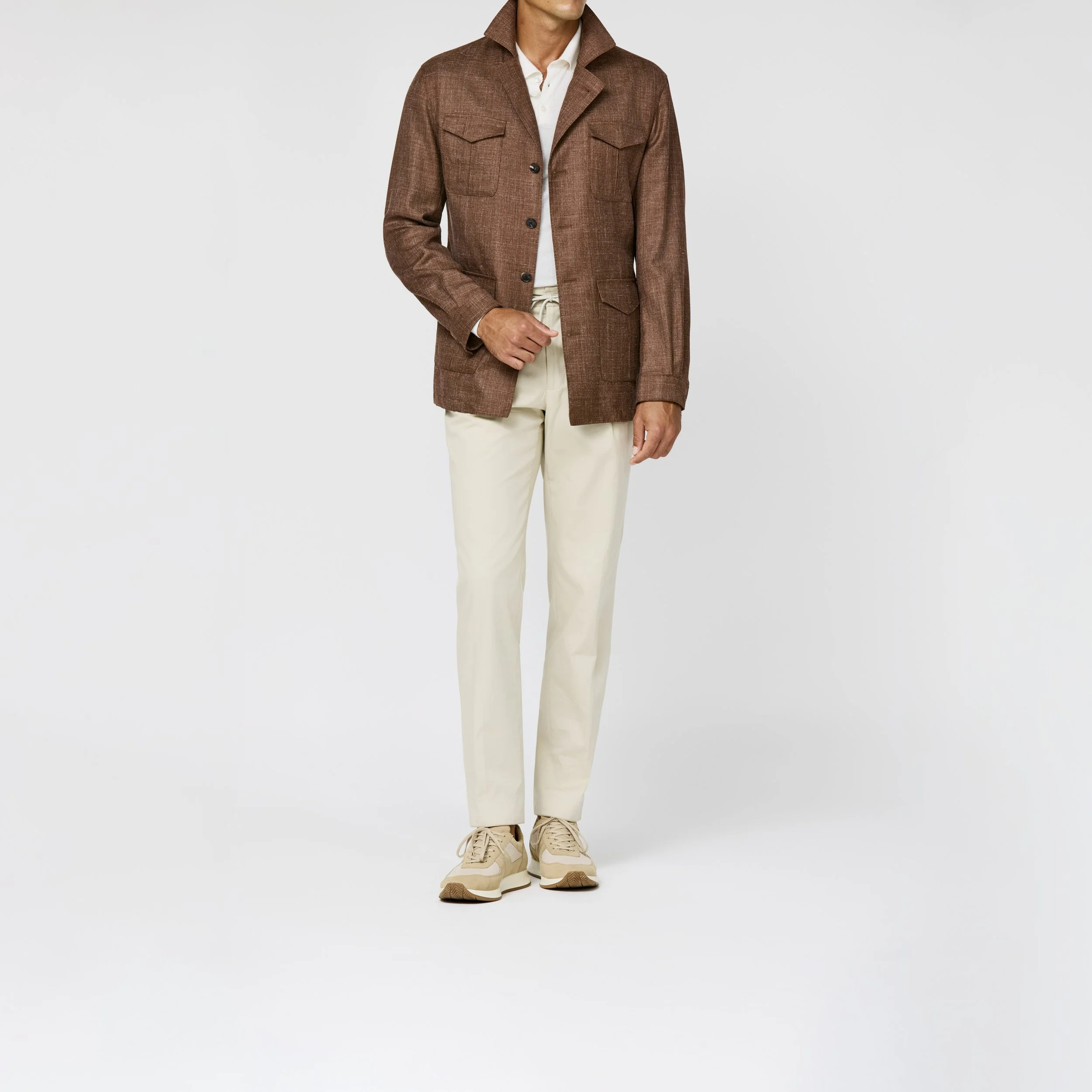 9185 Sport Coat - d.ginger mélange wool-silk-linen twill