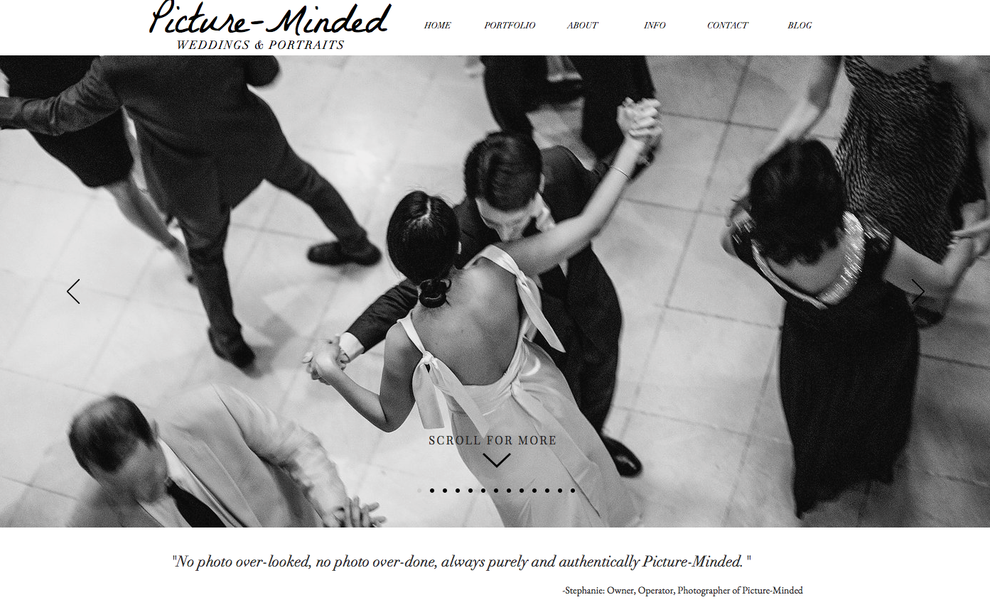 Website Refresh: Picture-Minded Weddings