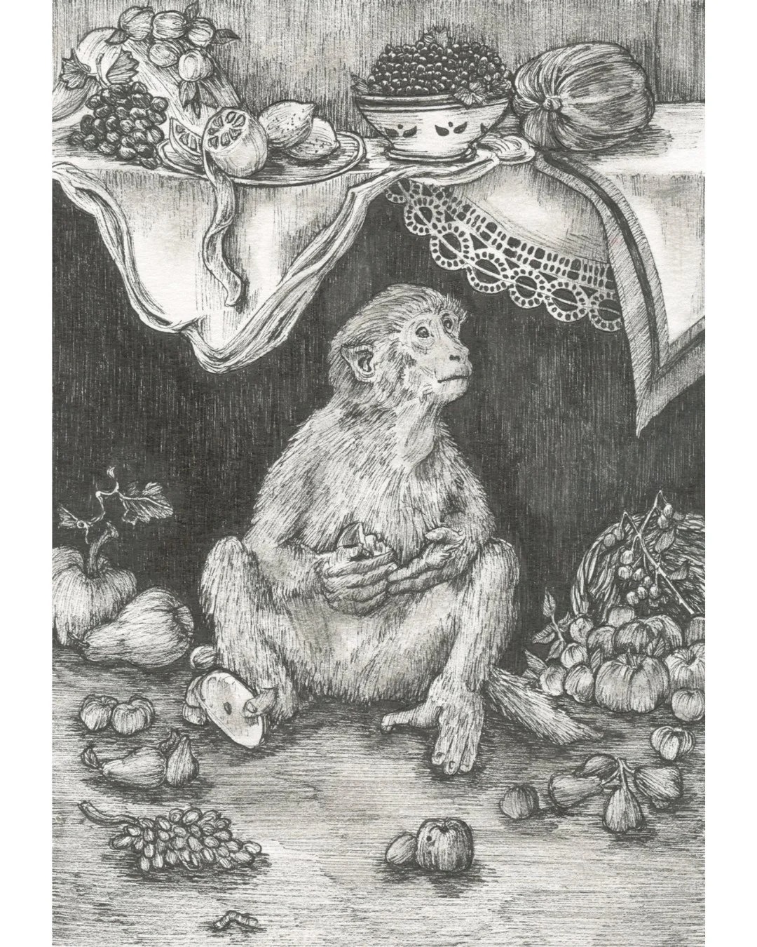 Olivia Kemp&rsquo;s work is a part of @artonapostcard&lsquo;s Final Winter Auction in support of @hepatitisctrust⁠ 🐒 @livvykemp⁠
⁠
🖼️ Online auction linked in bio⁠ 🔗⁠
⁠
🗓️ September 25 - October 14, 2025⁠
⁠
Money raised will go towards the innova