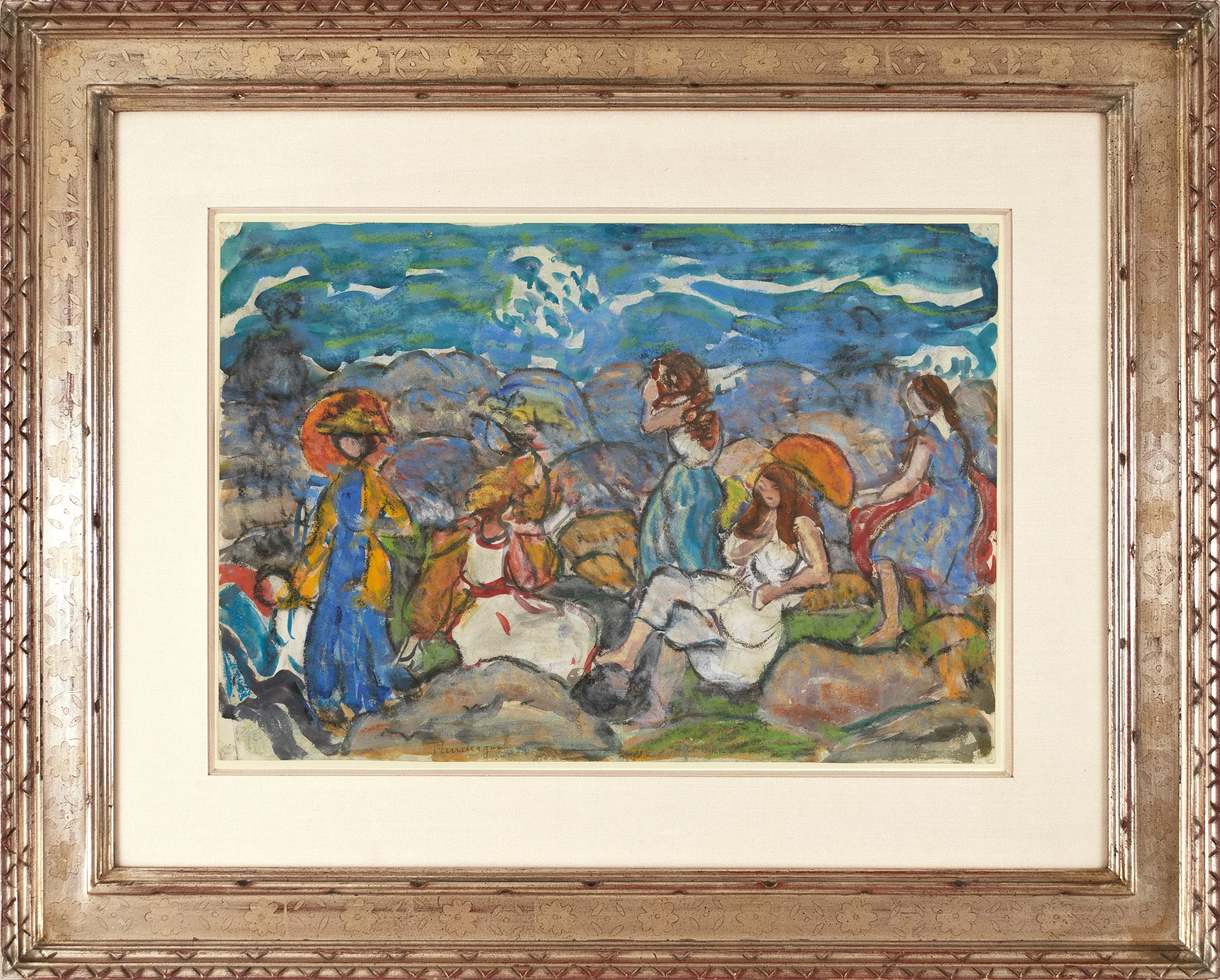 Prendergast, M, On the Rocks, North Shore, Massachusettes.jpg