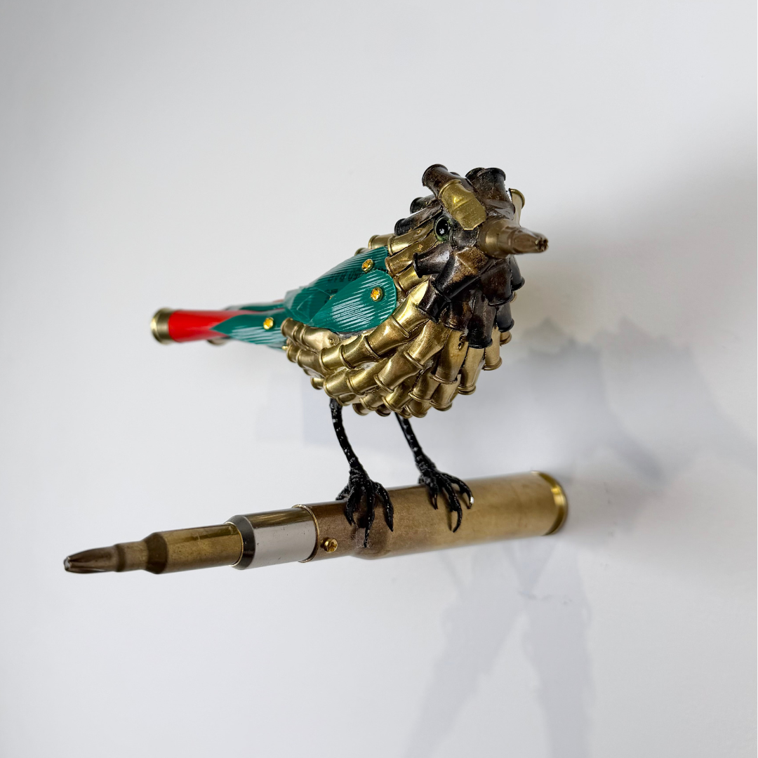 Federico Uribe, Green and Red Bullet Bird 4.png