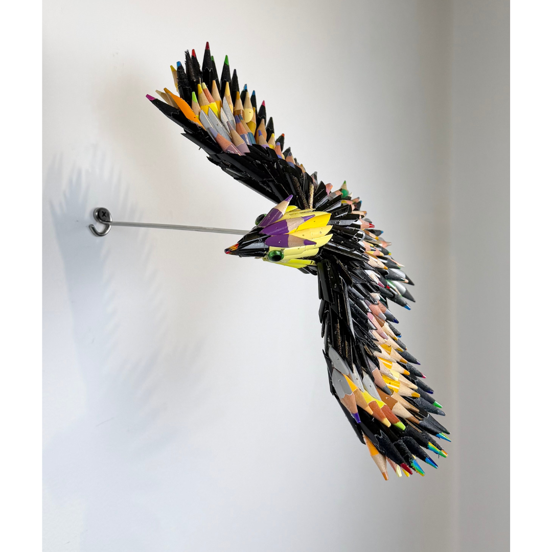 Federico Uribe, Black Flying Bird 4.png