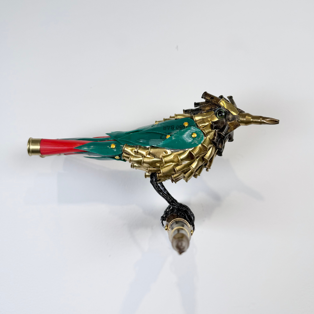 Green and Red Bullet Bird