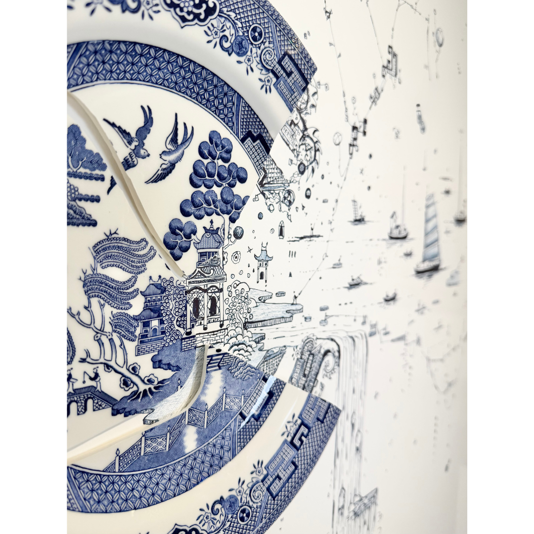Rob Strati, Fragmented in Blue with Harbor, 2025_8.png