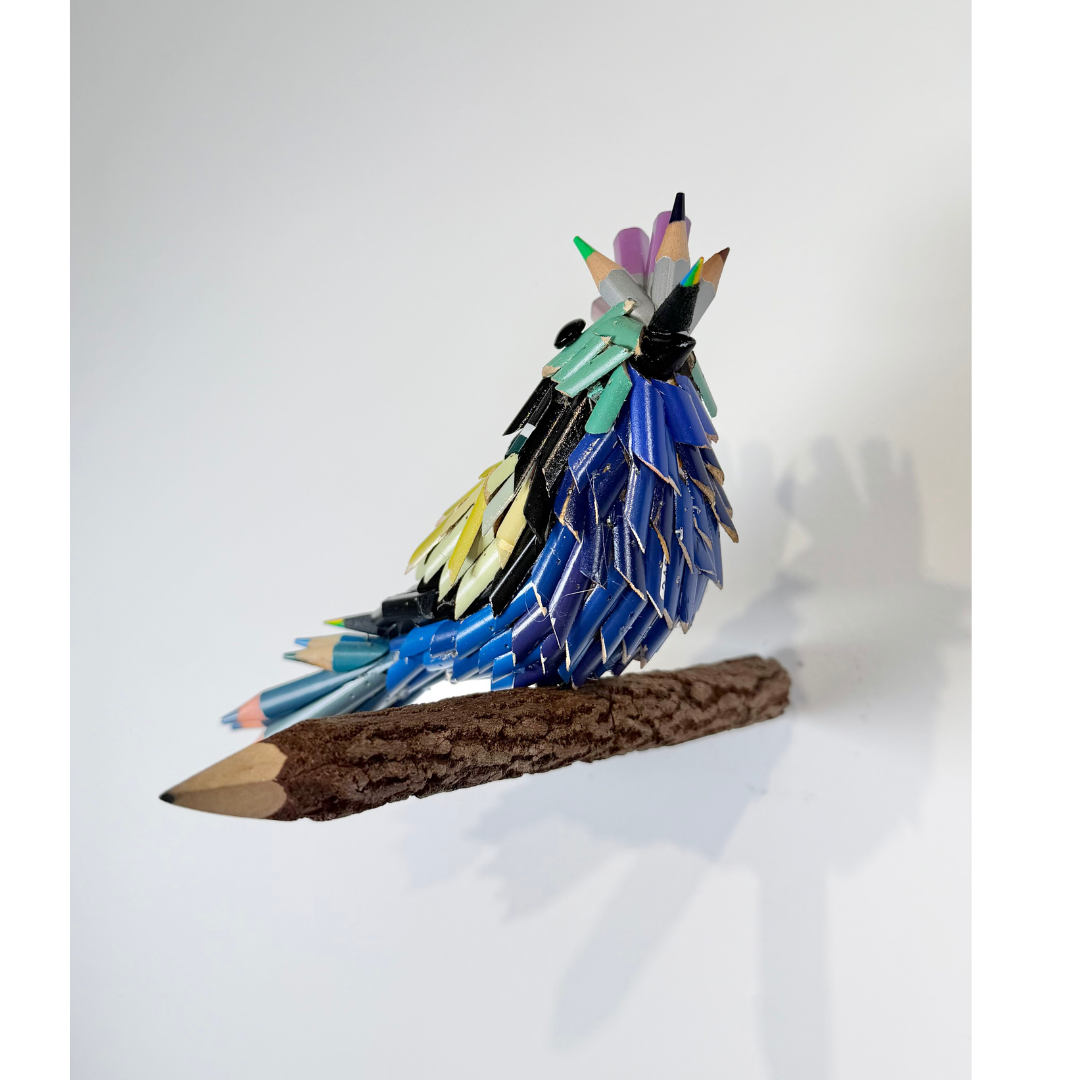 Federico Uribe, Blue and Yellow Pencil Bird.png