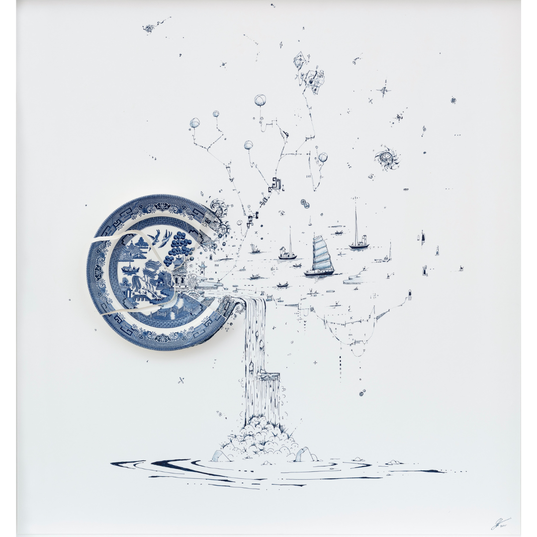 Fragmented in Blue with Harbor
