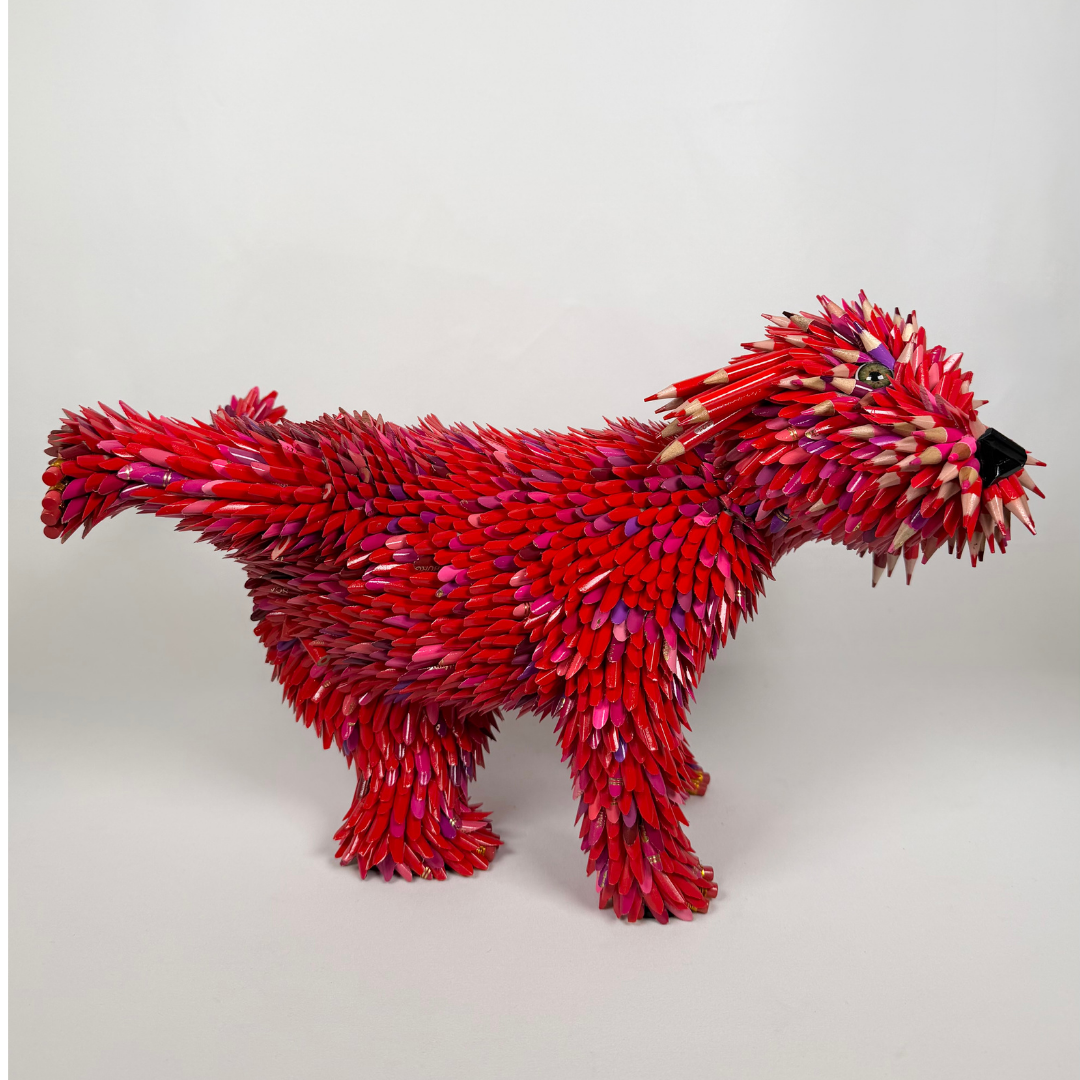 Federico Uribe, Red Posing Puppy, 2026.png