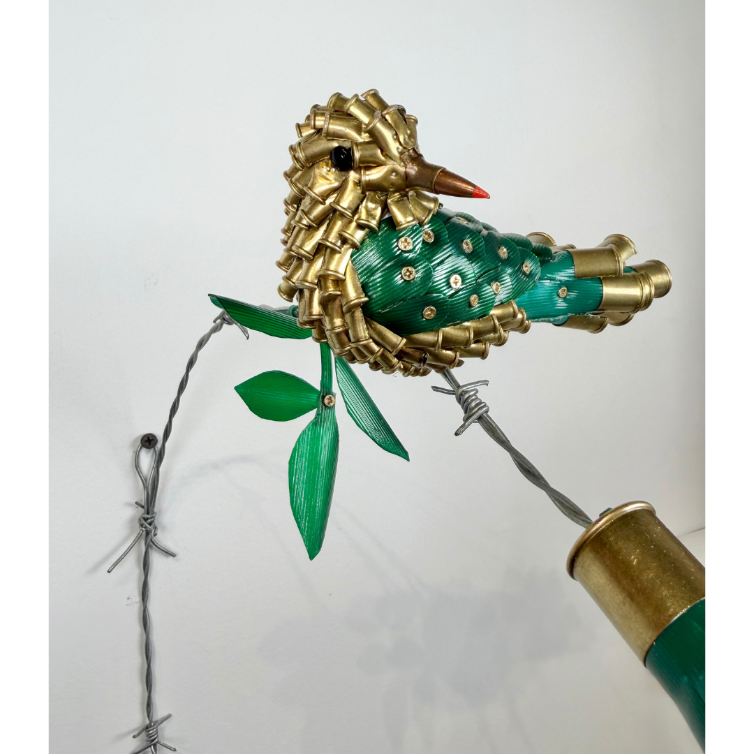 Federico Uribe, Green Bird on Yellow Flower, 2026_5.png