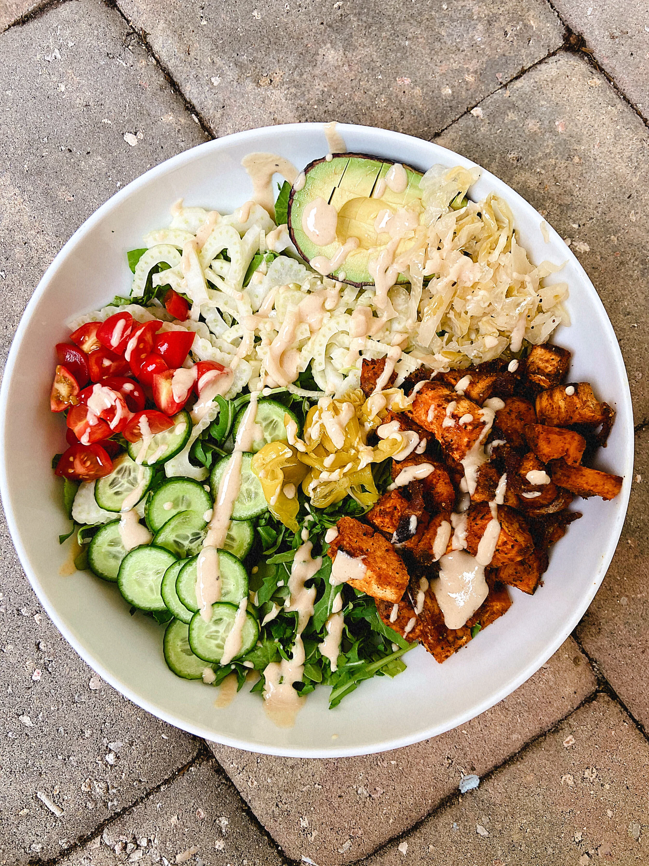 flavor-packed roasted veg salad