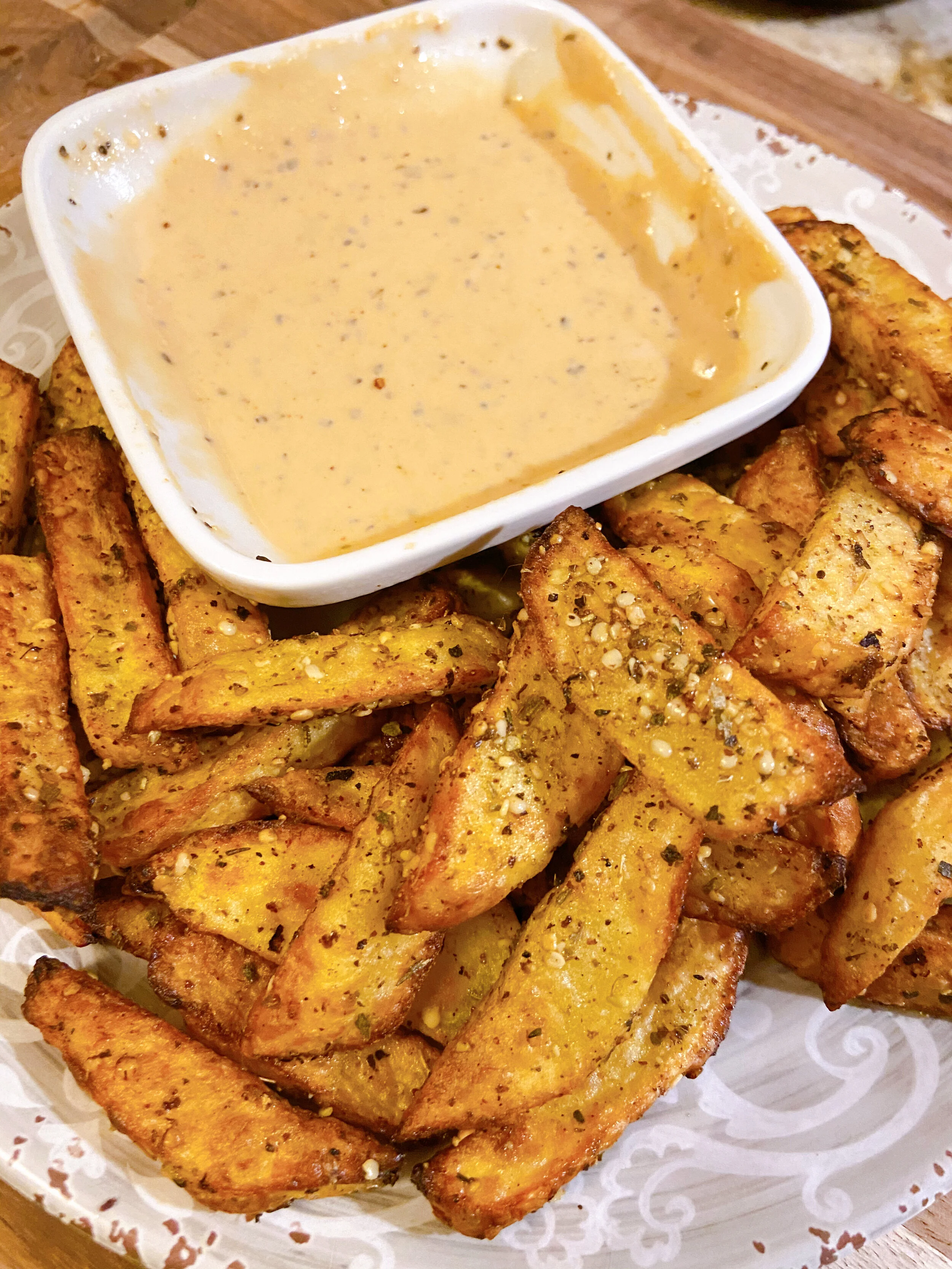 hemp crusted potato wedges