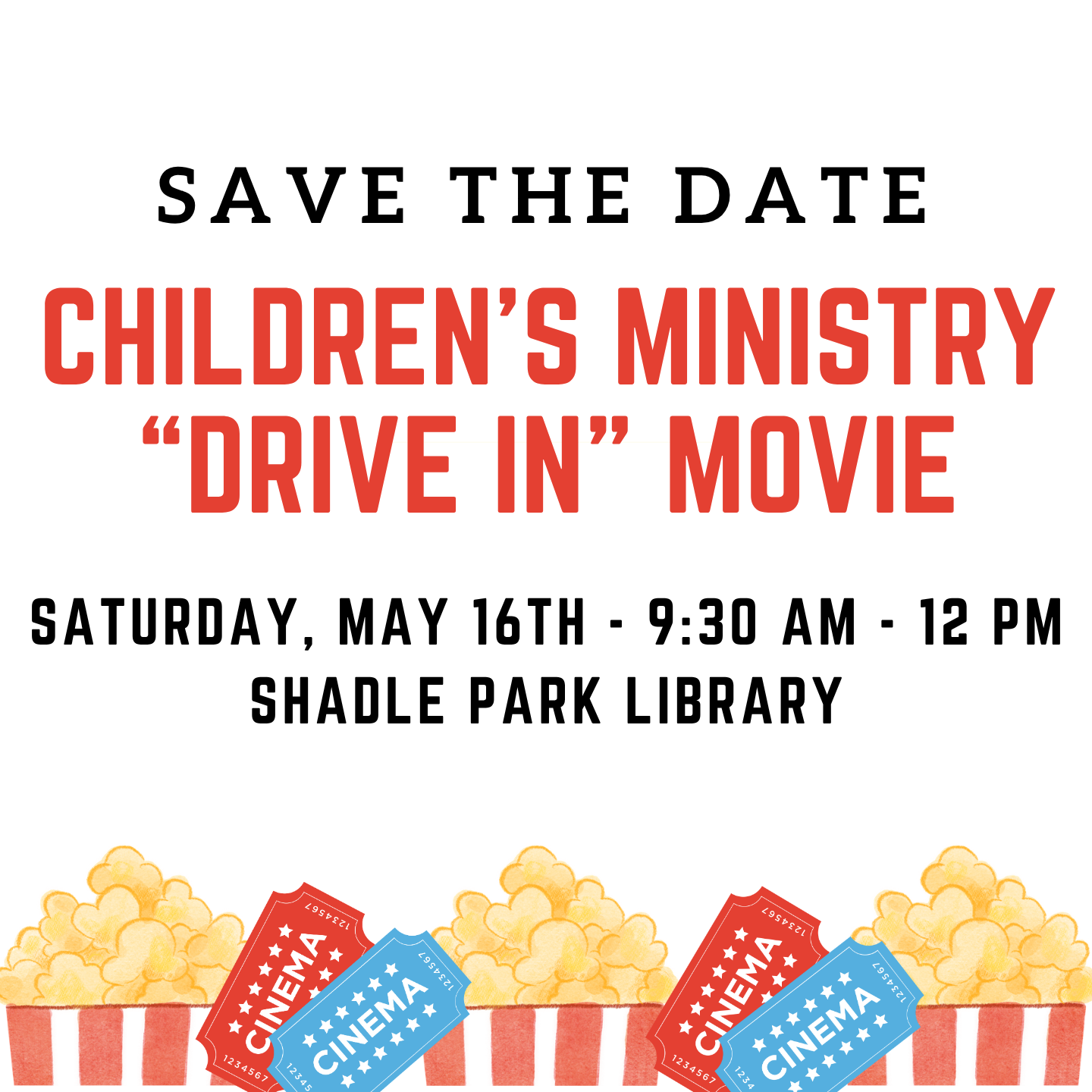 Children's Ministry "Drive In" Movie