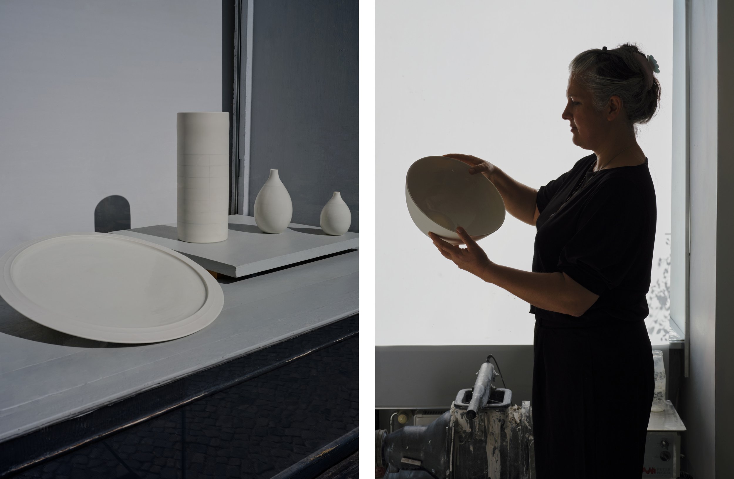 Portrait photography of designer Claudia Schoemig in her studio in Berlin by Christoph Musiol
