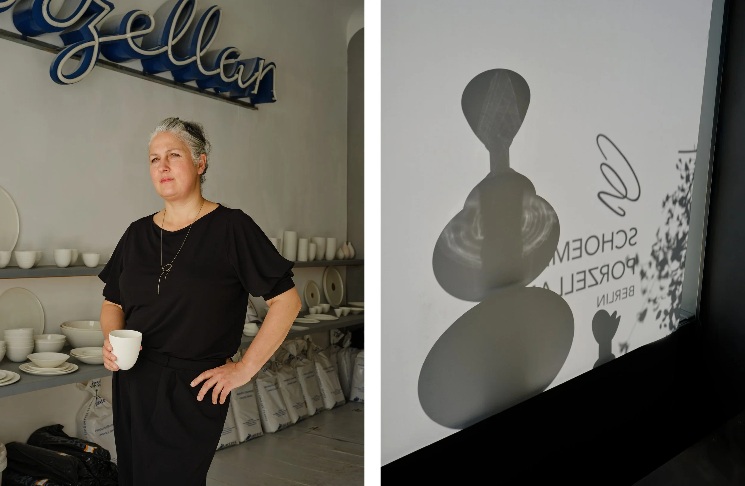 Portrait photography of designer Claudia Schoemig in her studio in Berlin by Christoph Musiol