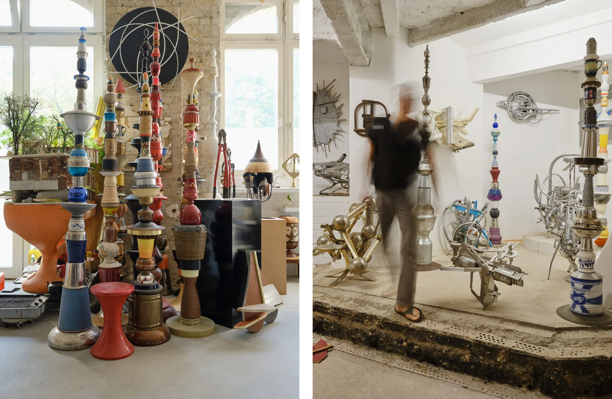 Portrait photography of artist Karsten Konrad in his studio in Berlin by Christoph Musiol