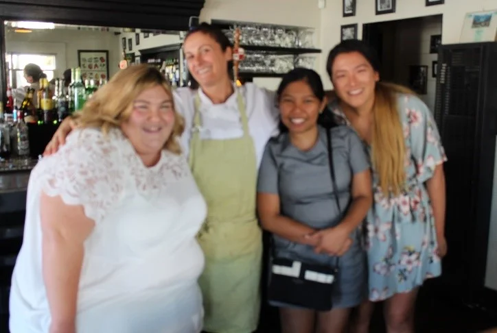 Some of the Gals with our brunch chef, Sandra!