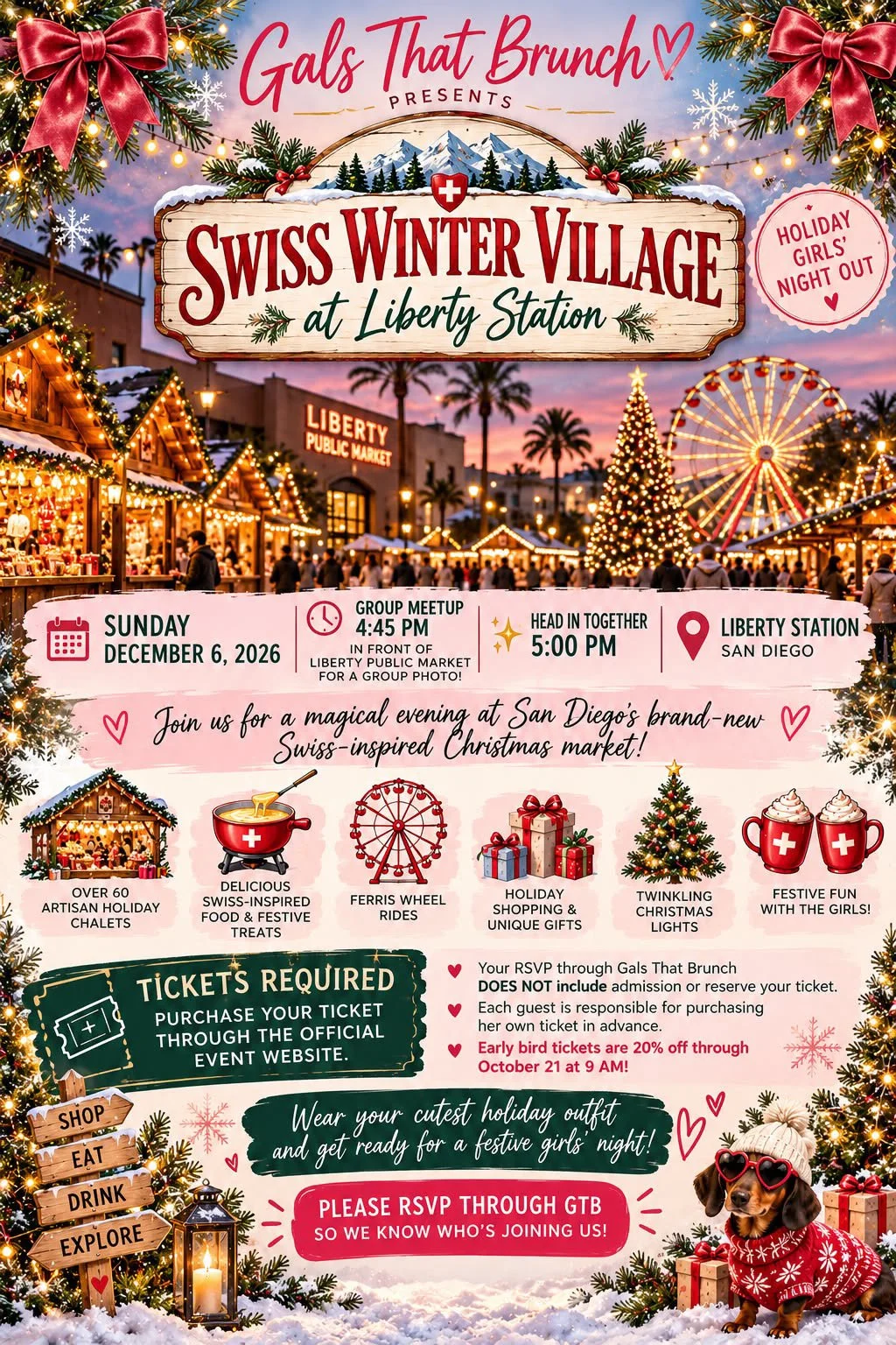 December San Diego Gals That Wander: Christmas Market Edition (Liberty Station)