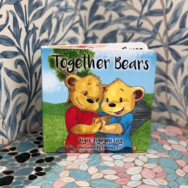 Our book hanging out at @aufudge&rsquo;s tree house! #togetherbearsbook