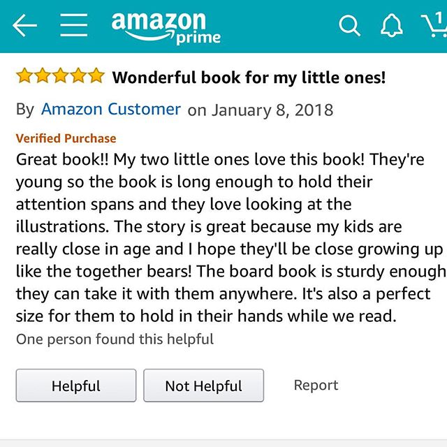 Our first @amazon review! Thank you. Keep them coming.