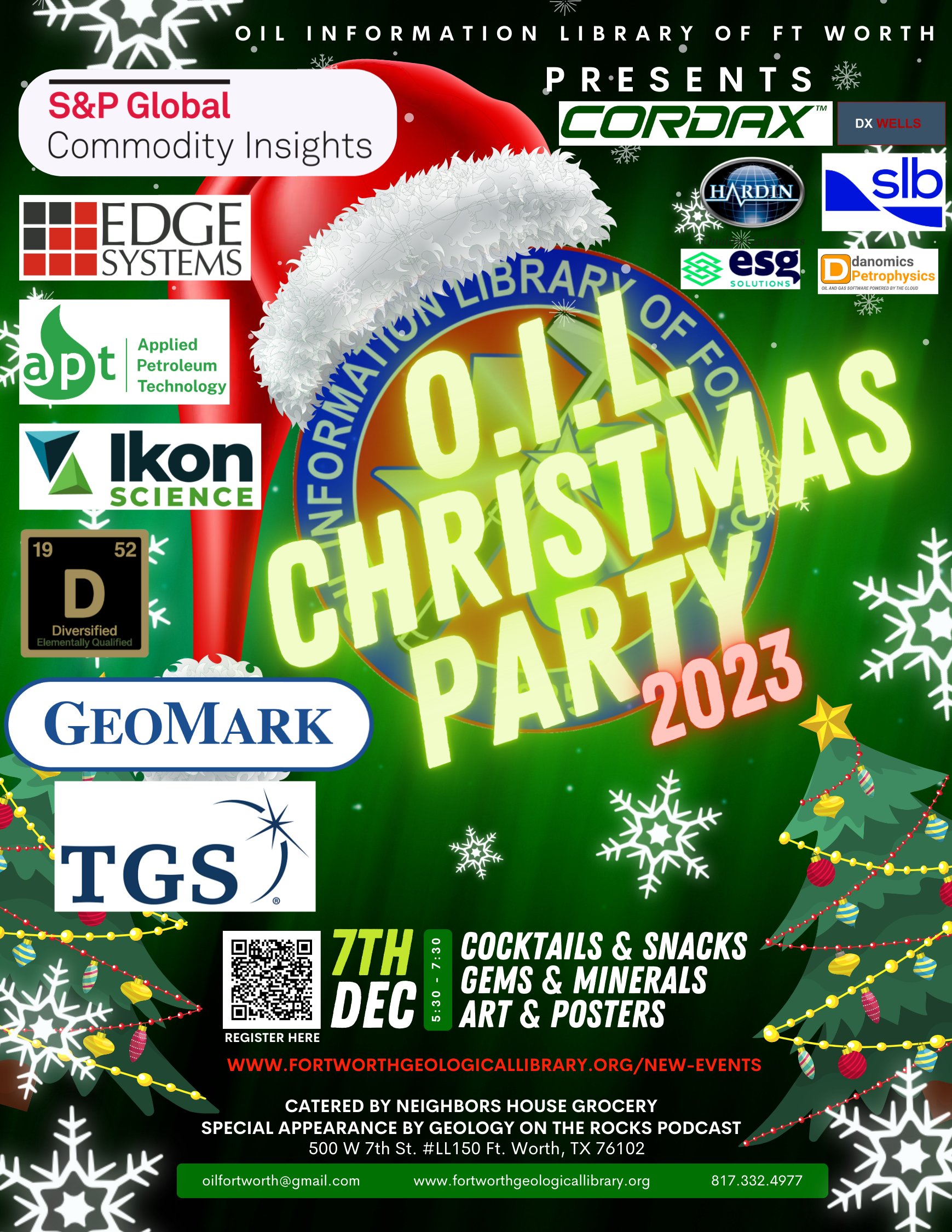 O.I.L. Christmas Party 2023 geology geological oil and gas library oil ...