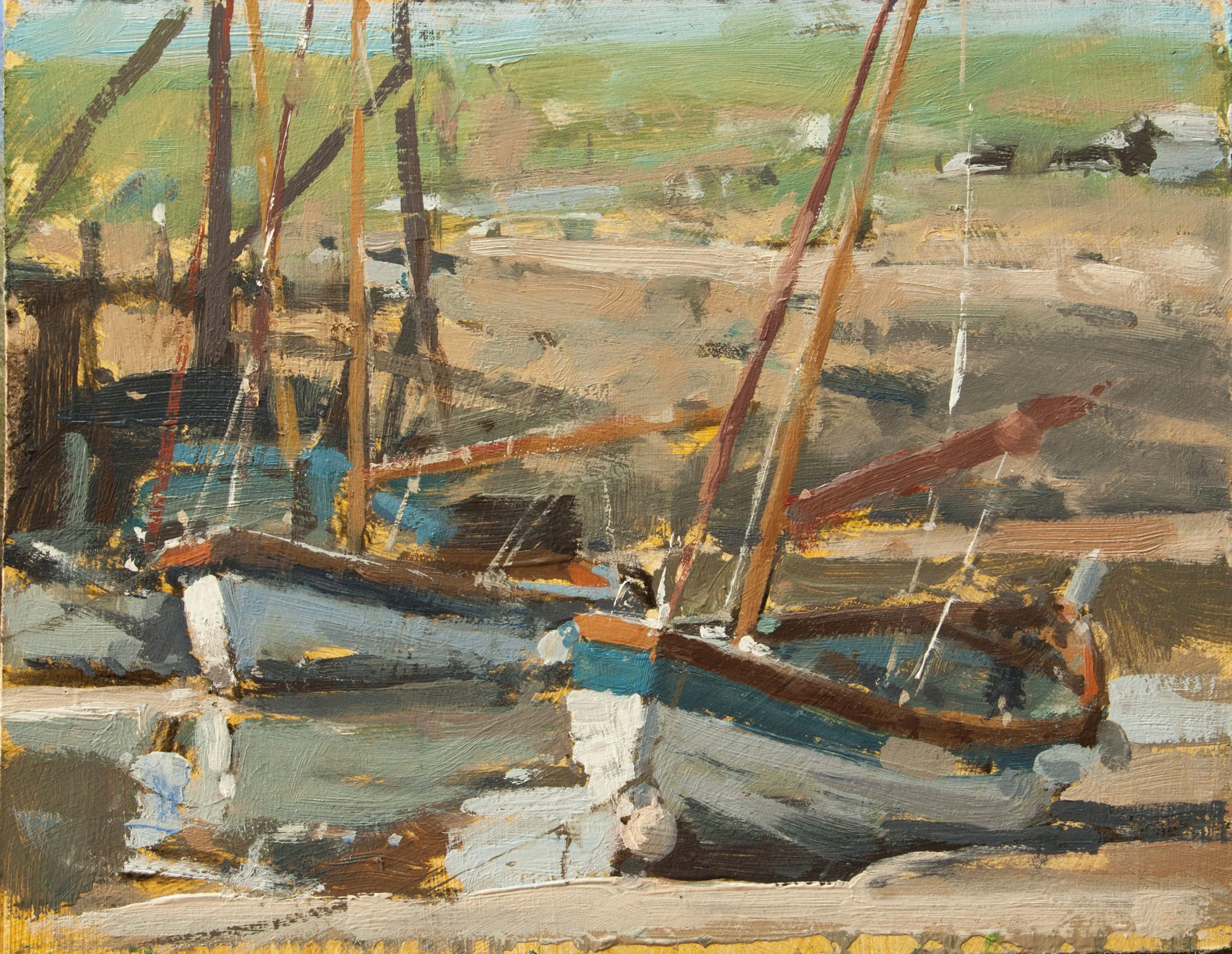 Boats at Blakeney by Graham Webber ROI.jpg