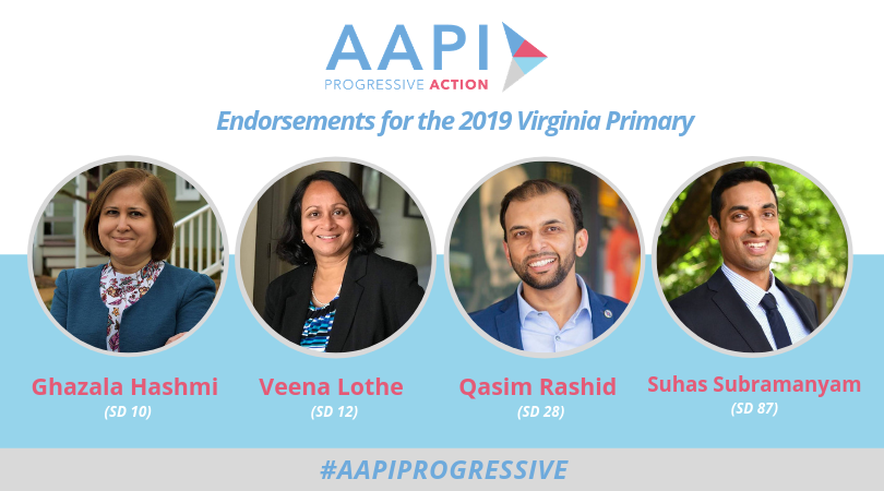 AAPI Progressive Action Endorses Four Candidates Heading into Virginia Primary