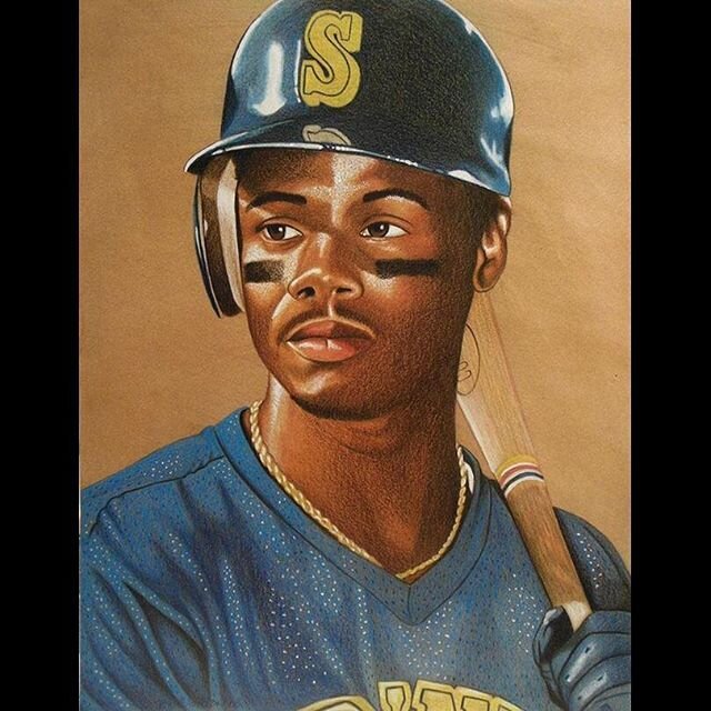 A few #kengriffeyjr pieces #thekid #griffeyjr #mariners #seattle #reds #cincinnati #seattlemariners #baseballart #baseballillustration #baseballartist #sportsart #sportsartist #beisbol #baseballlife⚾️ #mlb #baseballcards #sportsmemorabilia #whodoyouc