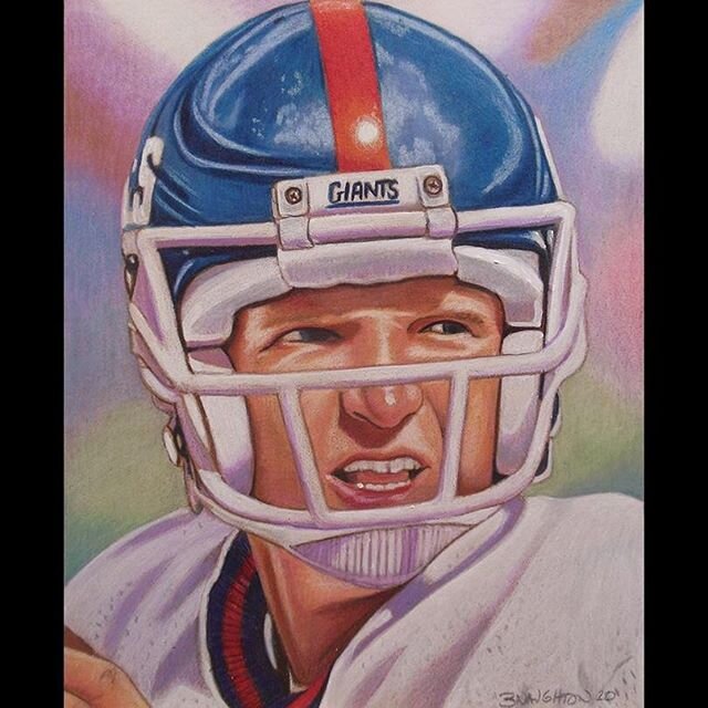 Recent commission of #philsimms #nygiants #giants #newyork #nflart #nfl #sportsart #sportsartist #football #footballart #newyorkgiants #giantspride #giantsnation #nyg #gmen #gogiants #newyorkfootballgiants #sportscollectables #sportsmemorabilia #cinc