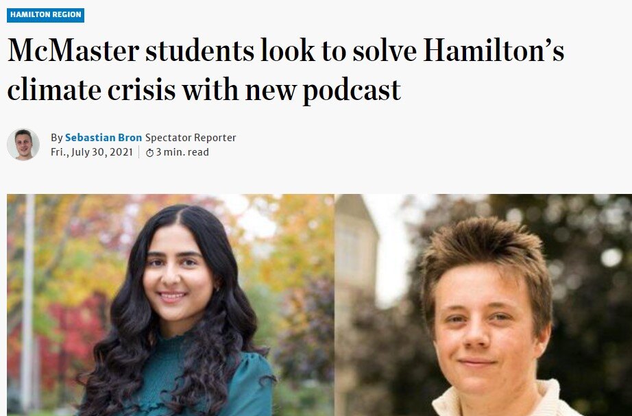 McMaster students look to solve Hamilton’s climate crisis with new podcast