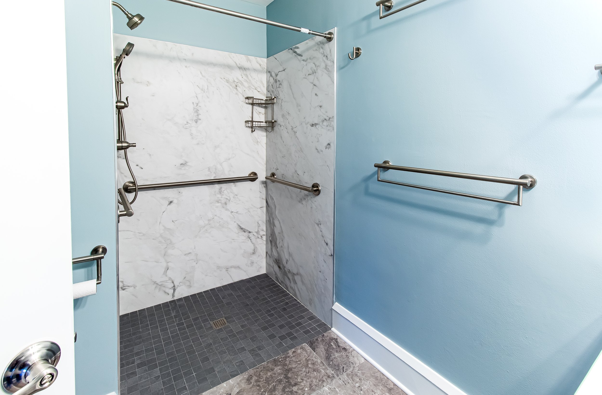 After: Grab Bars and Shower Safety Features