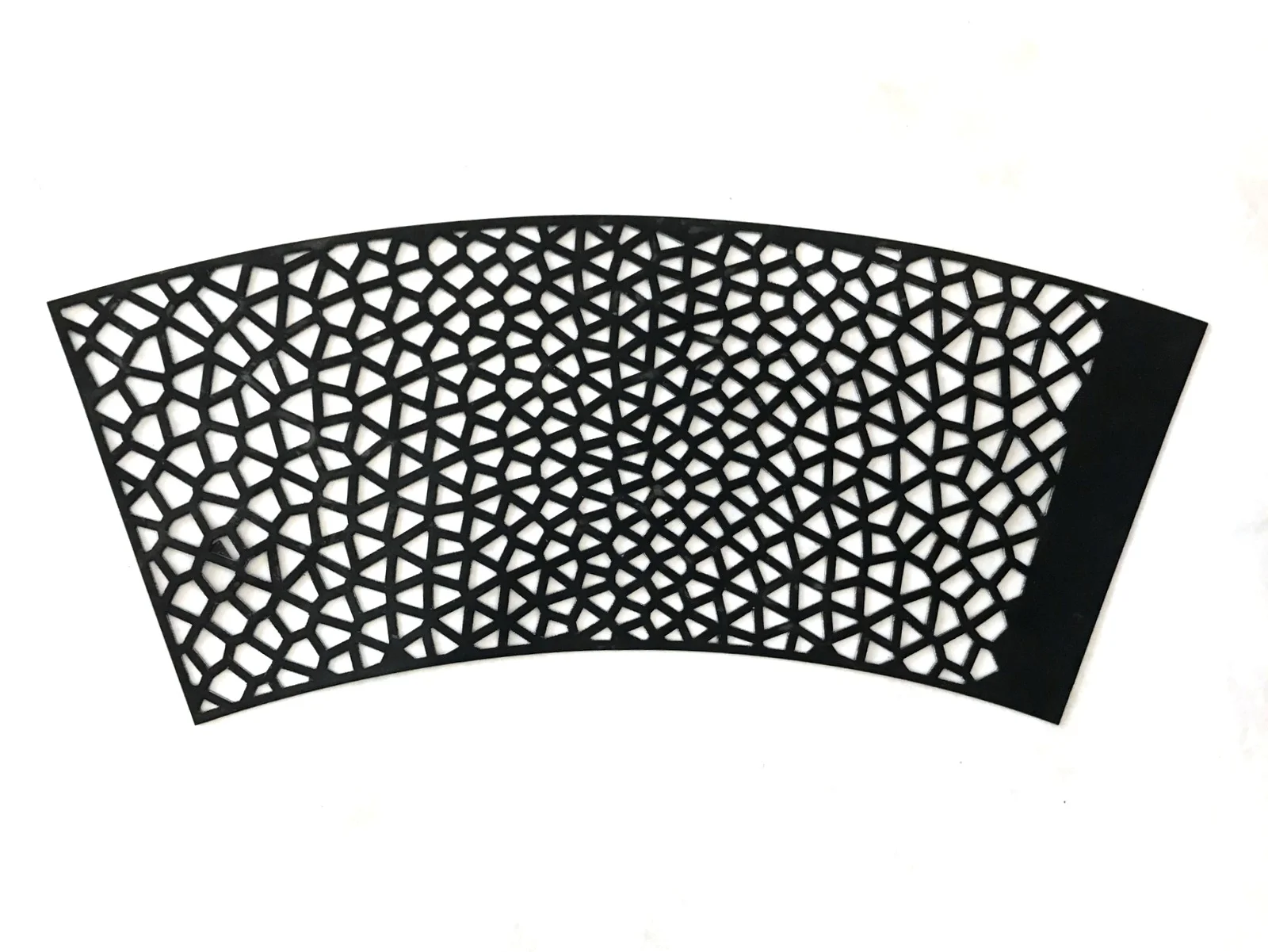 A laser-cut silicone template.