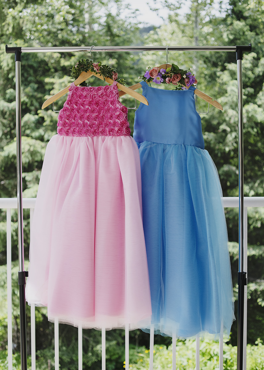 Pink Rose Dress &amp; Aqua Blue Dress - 4 to 8 yrs