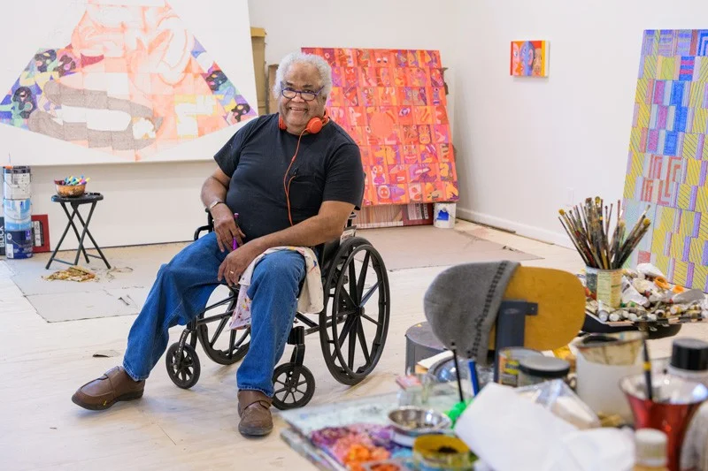 UD Professor Peter Williams, NA works in his studio in suburban Wilmington, Delaware.
