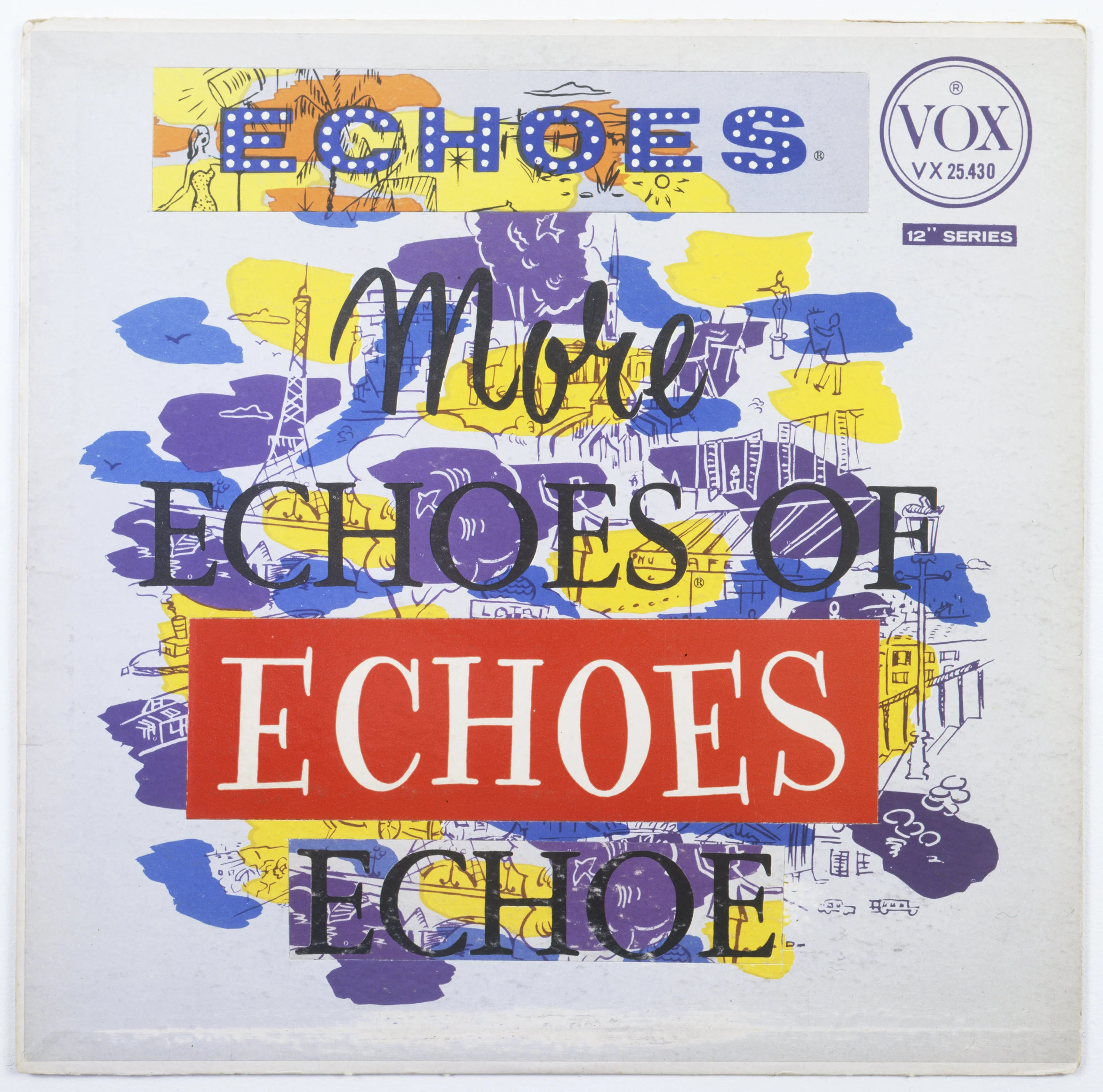 Christian Marclay, More Echoes (from the series "Imaginary Records") , 1997, altered record album cover, 12 1/4 x 12 1/4 in.