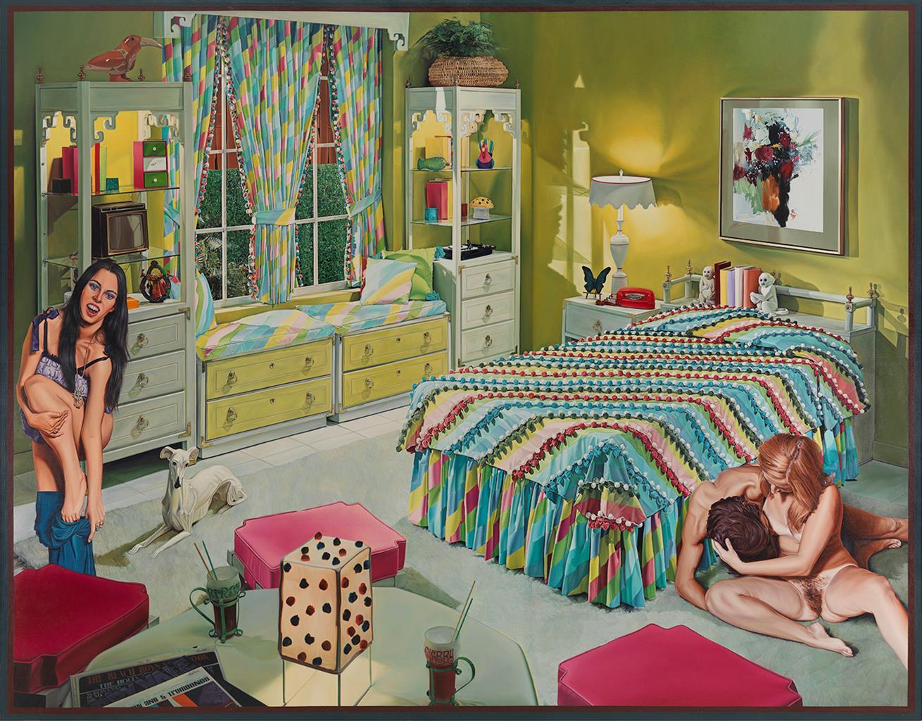 Mark Greenwold, Bright Promise (for Simon) , 1971–1975, oil on canvas, 85 x 108 1/4 inches