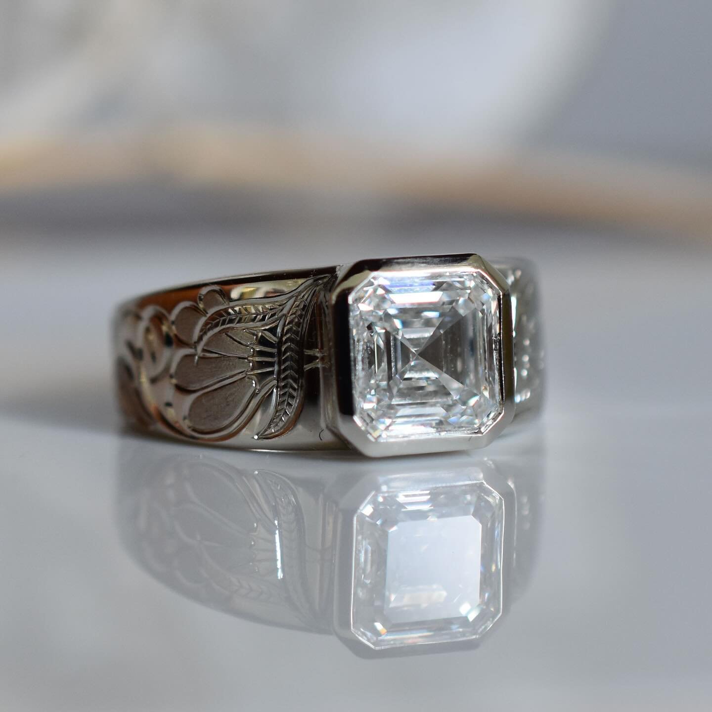 She said yes! ✨💛✨
Custom white gold ring set with a step cut diamond and hand engraved. Swipe to see the happy couple 💛
Love that I get to play a part in these memorable moments 🥰
.
.
.
#whitegold #stepcutdiamond #handengraved #engagementring #van